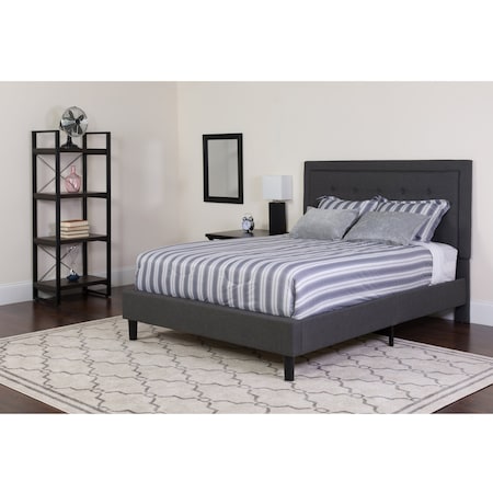 Flash Furniture Roxbury Full Platform Bed Set, Dark Gray SL-BM-30-GG